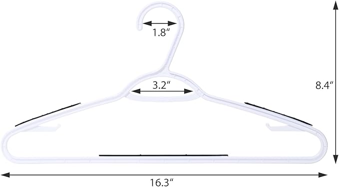 30 Pack Bendable Plastic Hangers Light-Weight Non-Slip Clothes/Suit Hangers - Image 6