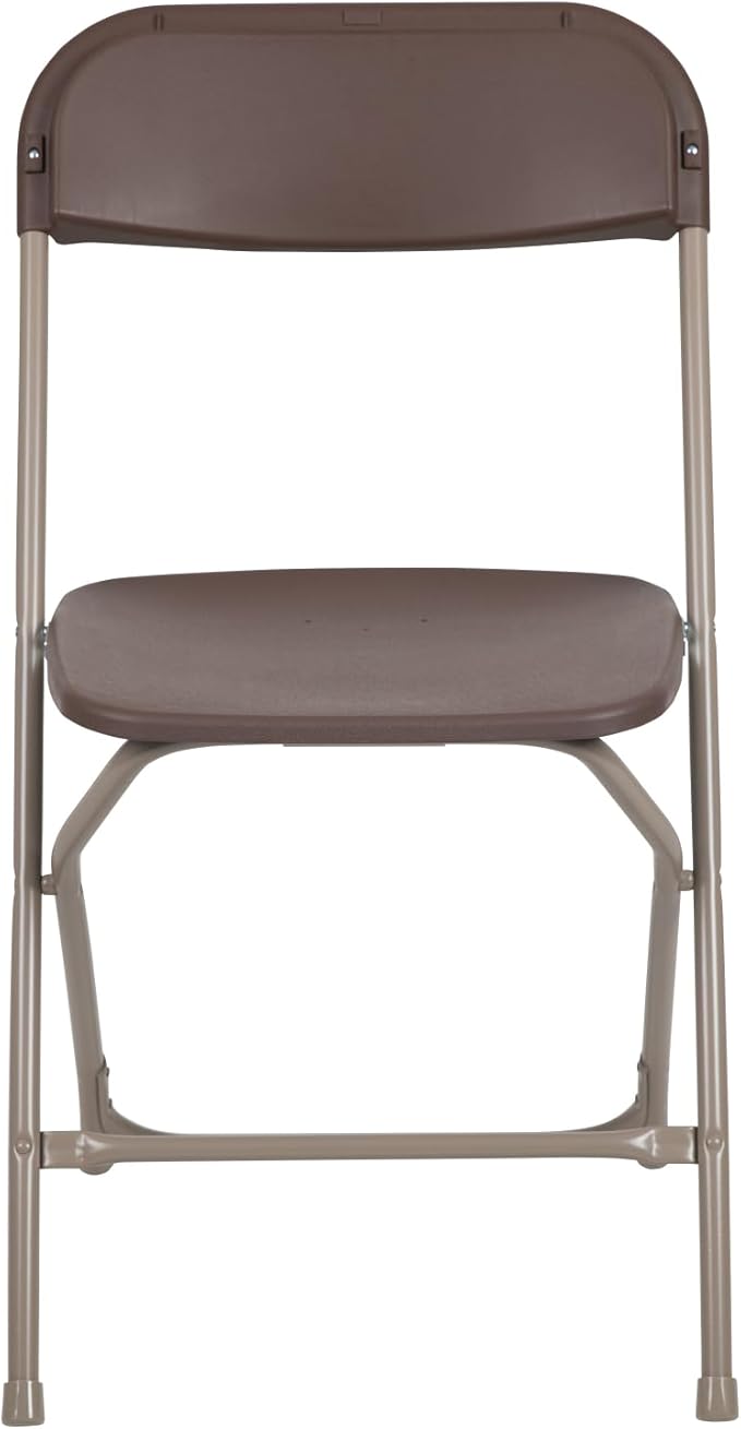 Flash Furniture Hercules Series Plastic Folding Chair - Brown - 6 Pack 650LB Weight Capacity Comfortable Event Chair-Lightweight Folding Chair - Image 13