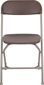 Flash Furniture Hercules Series Plastic Folding Chair - Brown - 6 Pack 650LB Weight Capacity Comfortable Event Chair-Lightweight Folding Chair - Image 13