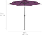 Best Choice Products 10ft Outdoor Table Compatible Steel Polyester Market Patio Umbrella w/Crank and Easy Push Button Tilt - Image 7