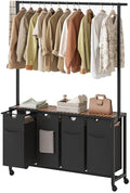 Laundry Sorter 4 Section, Rolling Laundry Hamper by Yatiney