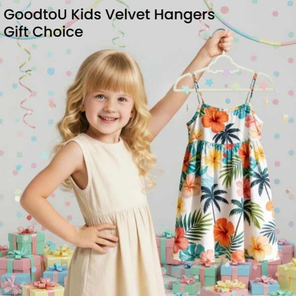 GoodtoU Baby Hangers, Kids Hangers 50 Pack Velvet Hangers - Image 7