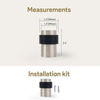 KHTUMEWARE 4 Pack 2-1/2 in Floor Door Stopper, Brushed Satin Nickel Door Stop - Image 2