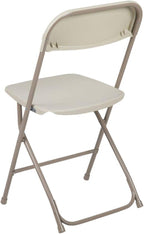 Flash Furniture Hercules™ Series Plastic Folding Chair - Beige - 2 Pack 650LB Weight Capacity Comfortable Event Chair-Lightweight Folding Chair - Image 5