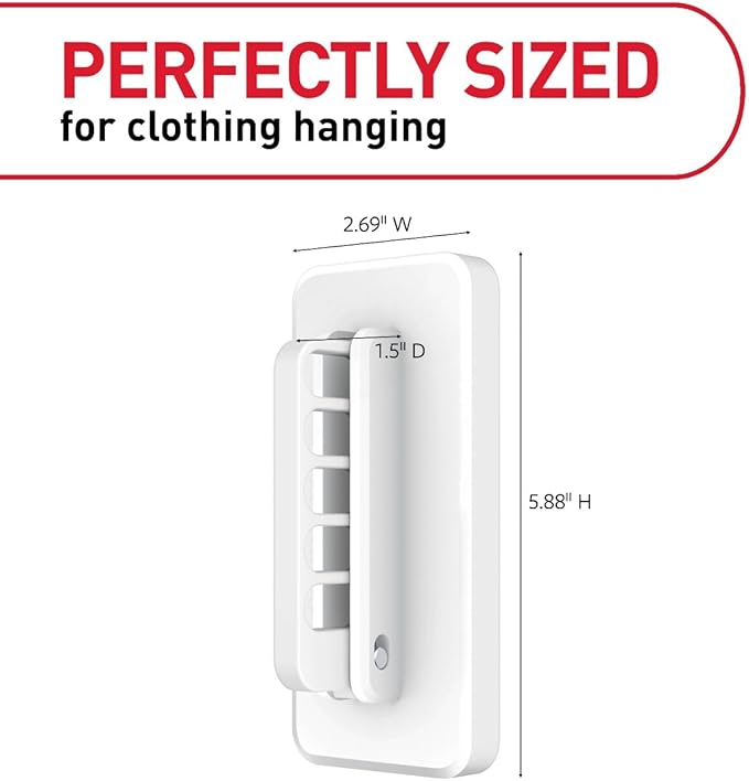 Command Folding Clothes Hanger, Holds up to 5 Hangers 7.5 lb, 1.5lbs per Rung - Image 2