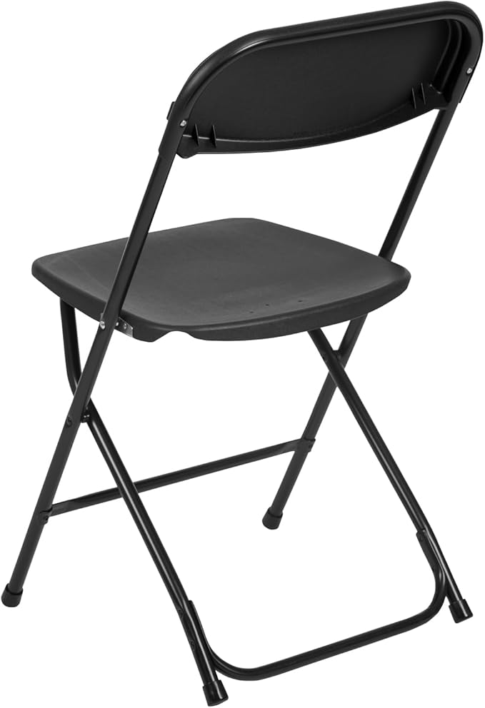 Flash Furniture Hercules Series Plastic Folding Chair - Black - 20 Pack 650LB Weight Capacity Comfortable Event Chair-Lightweight Folding Chair - Image 10
