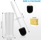 Toilet Brush and Holder 2 Pack, Toilet Bowl Brush - Image 7
