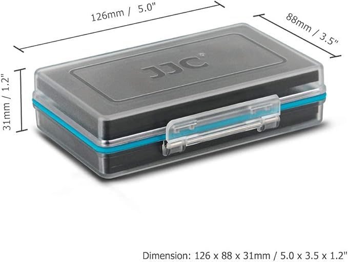 JJC AA Battery Storage Case Holder Organizer, Compact PC Battery Box - Image 5