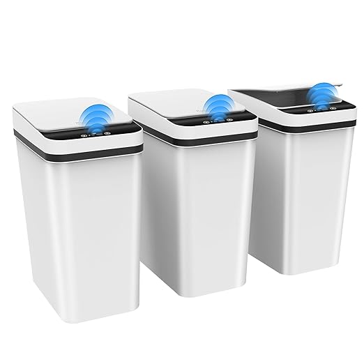3 Pack Automatic Small Bathroom Trash Can by Kssvzz