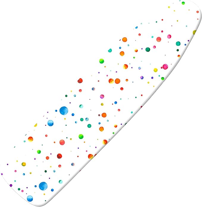 Extra Thick Ironing Board Cover and Pad, Colorful Polka Dot 15x54 Ironing Board by Cliduli