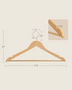SONGMICS Solid Wood Hangers, Pants Bar, 360° Swivel Hook, Non-Slip - Image 7