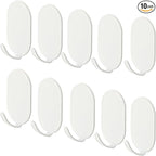 Sticky Adhesive Hooks 10 Pack Stainless Steel Stick Hooks by Unknown