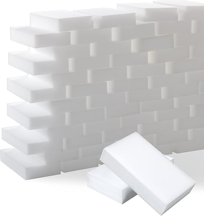 Trendbox 50 Pack Melamine Sponges Magic Cleaning Sponges in Bulk Melamine Foam by TRENDBOX