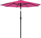 AreShark 9 FT Patio Umbrella for Outdoor, Outdoor Table Umbrella with Push Button Tilt and Crank, Outdoor Patio Umbrellas with 8 Sturdy Ribs for Market, Garden, Pool (Rose Pink) by Unknown