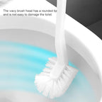 Baffect Curved Toilet Brush Plastic Long Antislip Grip Handle Toilet Cleaning - Image 3