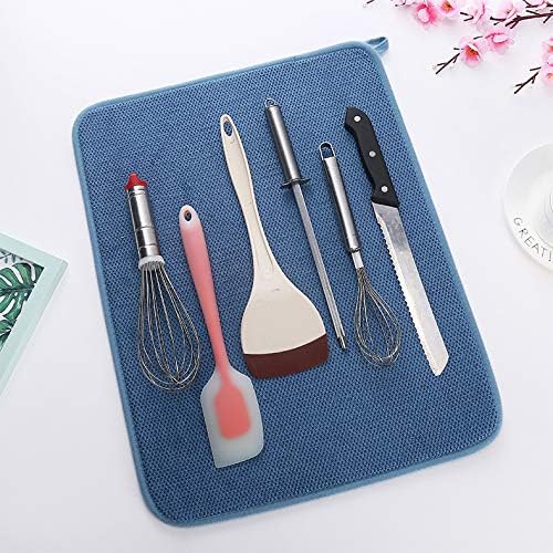 Dish Drying Mat, Microfiber Ultra-Absorbent Kitchen Counter Mat, Ideal Dish - Image 7