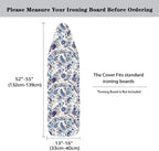 Blue Peacock Feather Steam Ironing Board Cover Damask Floral 15x54 Inch - Image 5