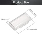 Fielect 2 x AAA Battery Storage Case Holder Organizer Box Transparent 5Pcs - Image 2