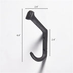 Dicunoy 8PCS Rustic Cast Iron Hooks, Wall Mounted Farmhouse Coat Hangers - Image 3