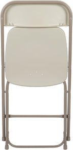 Flash Furniture Hercules Series Plastic Folding Chairs for Parties and Weddings, Stackable Commercial Event Seats, Set of 10, Beige - Image 14