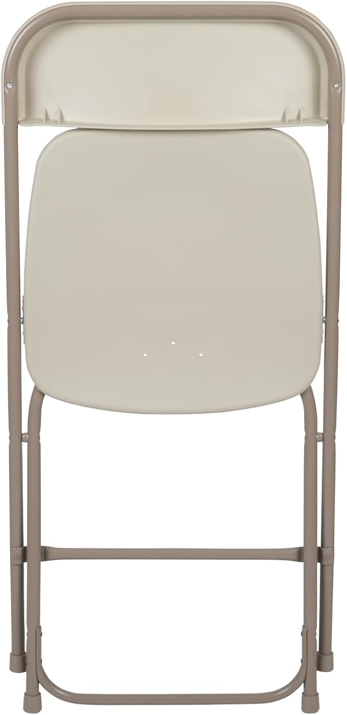 Flash Furniture Hercules Series Plastic Folding Chairs for Parties and Weddings, Stackable Commercial Event Seats, Set of 10, Beige - Image 14