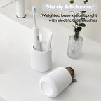 White Striped Toothbrush Holder - Image 4