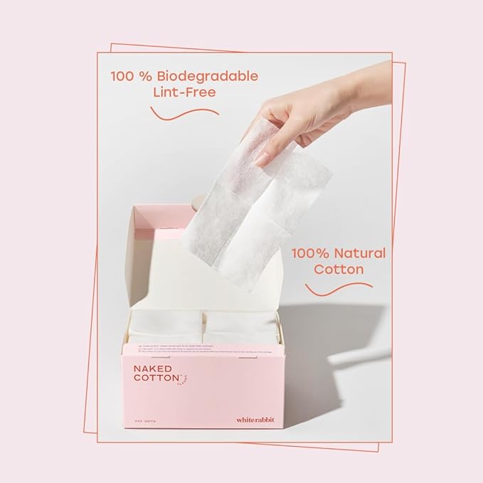 White Rabbit – Naked Cotton Classic – Premium 100% Cotton Pads - Image 4