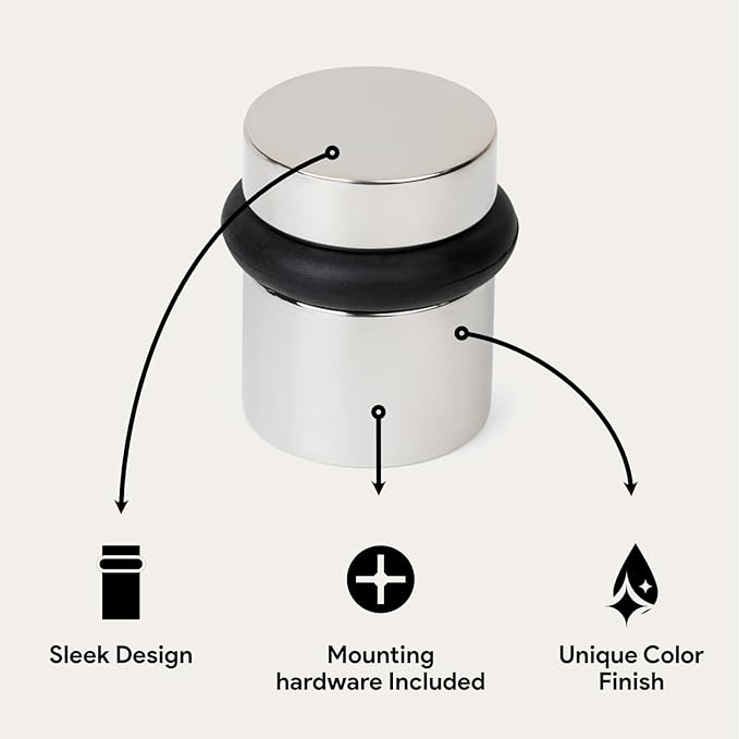 Mega Handles Floor Door Stopper, Quickly Installed Wall Protector, Wall - Image 2