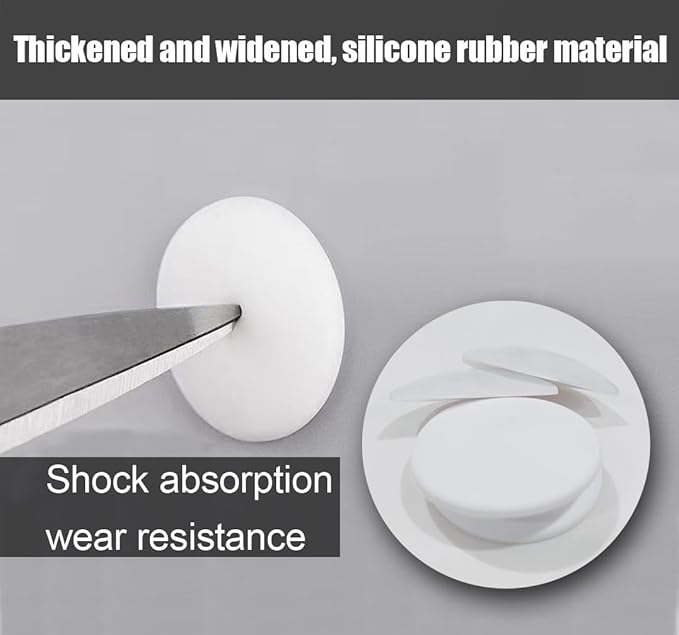Door Stoppers Door Stops Wall Protector. 3.15" Large Size White Silicone Door - Image 5