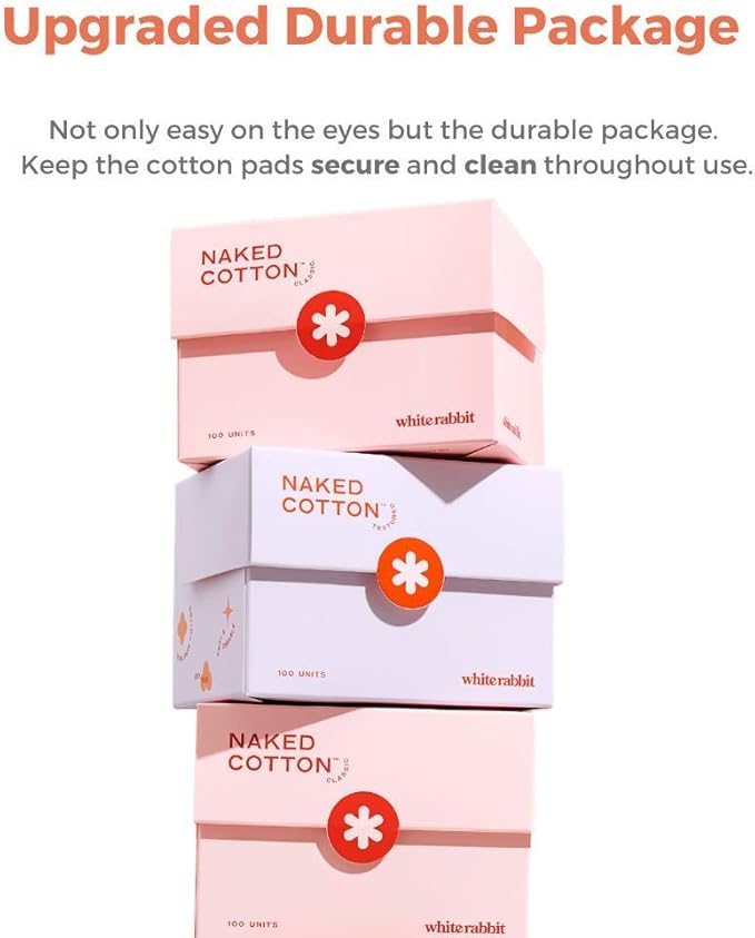 White Rabbit – Naked Cotton Textured – Unbleached Perforated Cotton Pads - Image 3