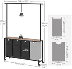 Laundry Sorter 4 Section, Rolling Laundry Hamper - Image 3
