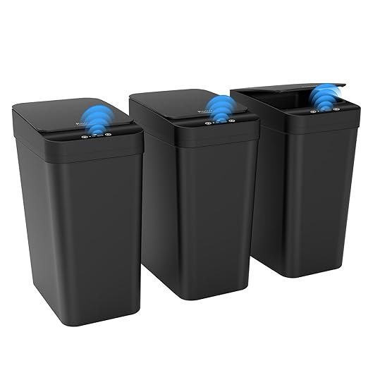 3 Pack Automatic Small Bathroom Trash Can by Kssvzz