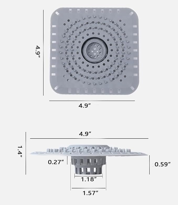 Drain Hair Catcher, Silicone Bathtub Drain Protector 2 PCS - Image 6