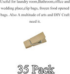 HAHIYO Wooden Clothes Pins Clothespins Small Do NOT Fall Apart 1.38x0.47 inches - Image 5