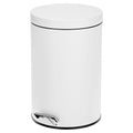 mDesign 3.2 Gallon/12 Liter Round Metal Step Trash Wastebasket, Garbage by mDesign
