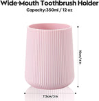 Pink Striped Toothbrush Holder for Electric Toothbrushes Bathroom Organizer for - Image 5