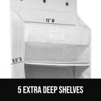 GORILLA GRIP Over The Door Organizer Storage, 5 Deep Hanging Shelves, Holds - Image 4