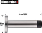 JQK Door Stopper Chrome, 304 Stainless Steel Thicken 1mm Sound Dampening Door - Image 2