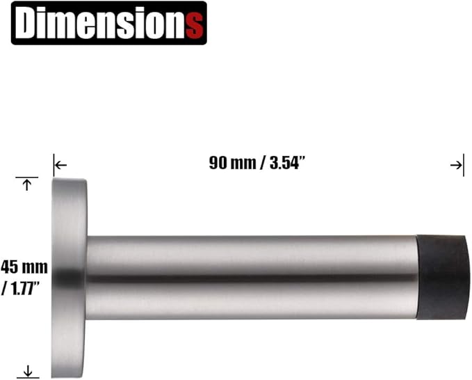 JQK Door Stopper Oil Rubbed Bronze, 304 Stainless Steel Thicken 1mm Sound - Image 2