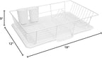 Sweet Home Collection Metal, Plasic 3 Piece Dish Drainer Rack Set - Image 5