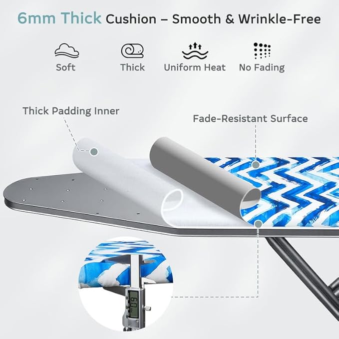 FIOBEE Ironing Board Cover and Pad Extra Thick Iron Board Pad - Image 3