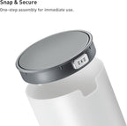 EKO Mini Desk Trash Can with Swing-Top Lid 0.4 Gallon Small Table Round - Image 7