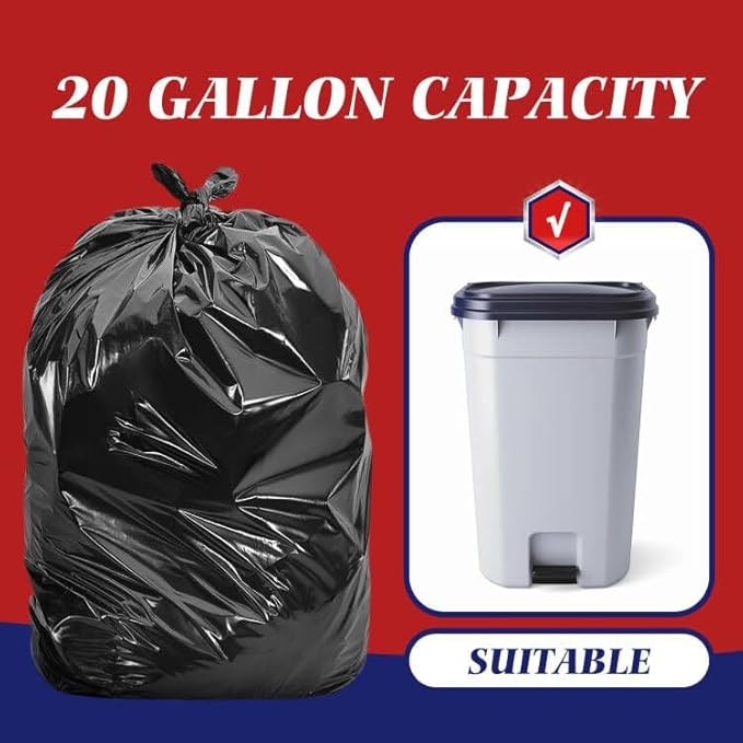 Teivio Trash Bags, 30-33 Gallon, - Image 3