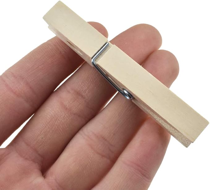 HAHIYO Wooden Clothes Pins Clothespins Large Do NOT Fall Apart 2.87 inches by HAHIYO