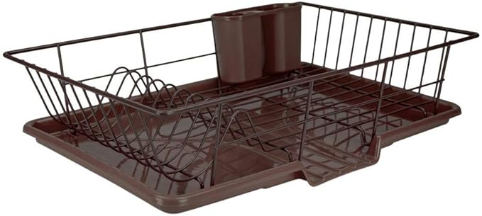 Sweet Home Collection Metal Dish Rack Drainer 3 Piece Set by SweetHomeCollection