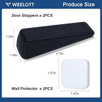 2 Pack Door Stoppers, Zinc Alloy Door Stop - Image 2