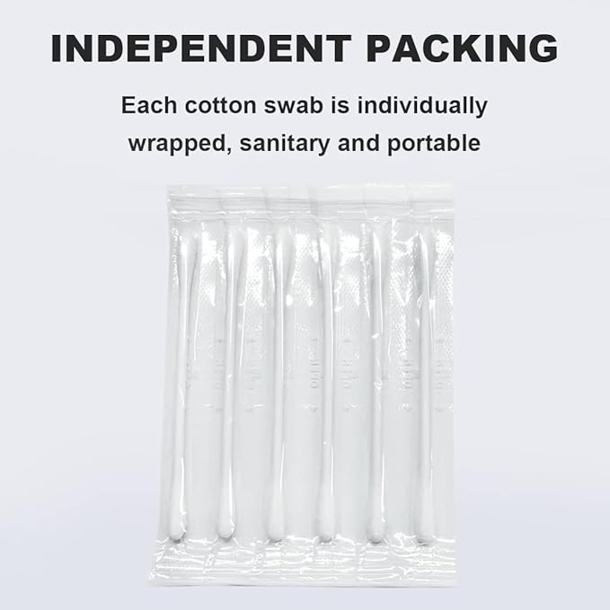 Individually Wrapped Cotton Swabs, Travel Cotton Swabs, Cotton Stick, Double - Image 6