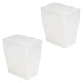 iDesign Small Plastic Bathroom Trash Can, Slim Rectangle Garbage Bin by iDesign