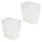 iDesign Small Plastic Bathroom Trash Can, Slim Rectangle Garbage Bin by iDesign