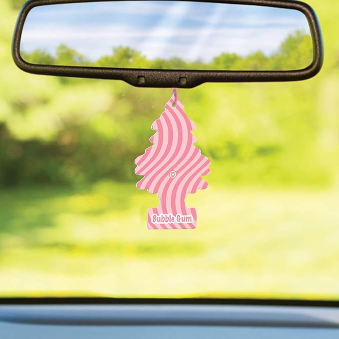 Little Trees Cardboard Hanging Car, Home & Office Air Freshener, Bubble Gum - Image 4